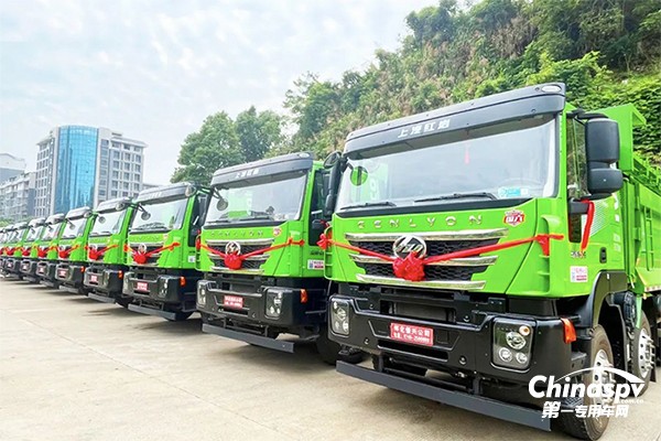 十年用車(chē) 就選紅巖，紅巖杰獅C6自卸車(chē)批量交付湖南懷化用戶(hù)