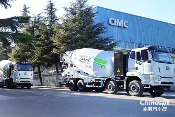 喜迎開門紅 解放＆凌宇新能源攪拌車批量啟航赴華南大區(qū)