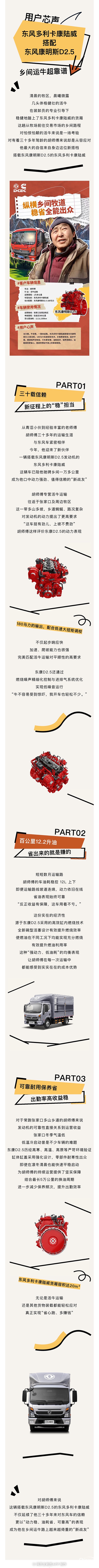 胡師傅：東風(fēng)多利卡康陸威搭配東風(fēng)康明斯D2.5，鄉(xiāng)間運(yùn)牛超靠譜
