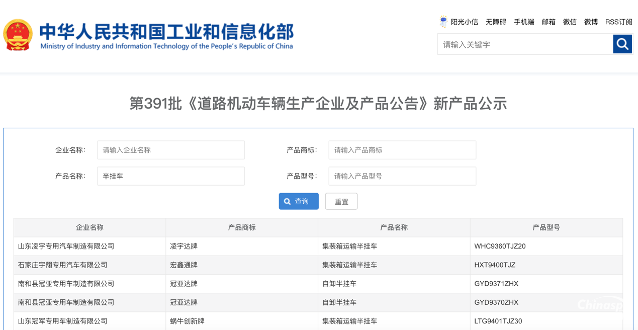 第391批次公告半掛車統(tǒng)計分析：3軸車占比近九成 中國第一汽車集團數(shù)量位居榜首